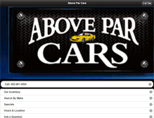 Tablet Screenshot of aboveparcars.net